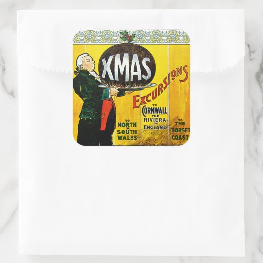 Grote Westerne treinpaden Vierkante Sticker (Tas)