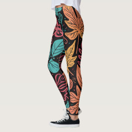Grote Whimsical Bladeren Leggings