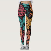 Grote Whimsical Bladeren Leggings (Voorkant)