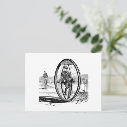 Grote wielcyclus -  fiets briefkaart (Staand voorkant)