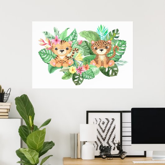 Grote wilde Baby Poster (Thuiskantoor)