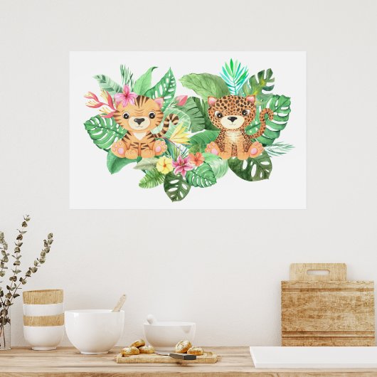 Grote wilde Baby Poster (Keuken)