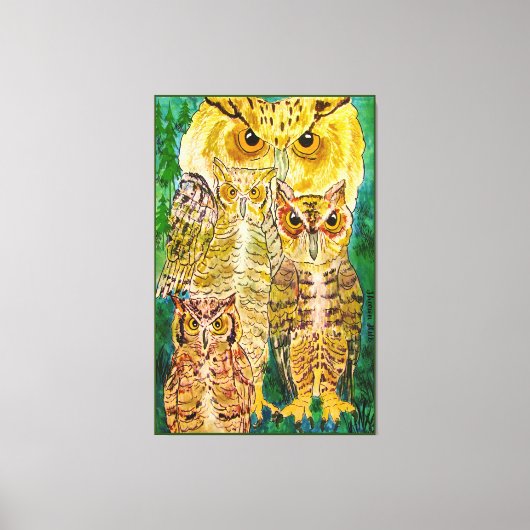 Grote Wildlife Uil Canvas Print (Voorkant)