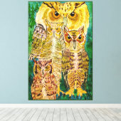 Grote Wildlife Uil Canvas Print (Insitu (Houten vloer))