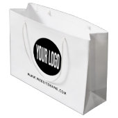 Grote winkelartikelen met eigen logo/tekst groot cadeauzakje (Achterkant Gekanteld)