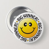 Grote winnaar badge ronde button 7,6 cm (Voorkant /achterkant)