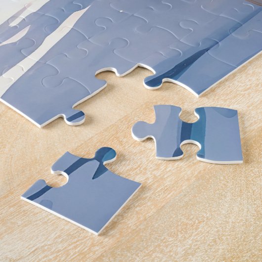 Grote Winter Zwaan Moeder en Kind Puzzel (Zijkant)