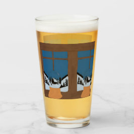 Grote winterdrankglas Sneeuwbol Glas