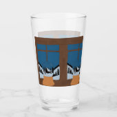 Grote winterdrankglas Sneeuwbol Glas (Voorkant)