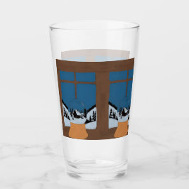 Grote winterdrankglas Sneeuwbol Glas