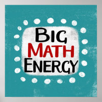 Grote Wiskunde Energie Poster Wall Art