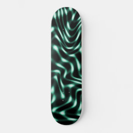 Grote witachtige cyan of groene eigenschappen met  persoonlijk skateboard