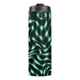 Grote witcyaan of groene trekken met ontmoetingen thermosbeker