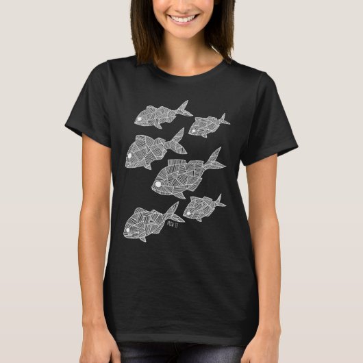 Grote Witte Aholehole T-shirt (Voorkant)