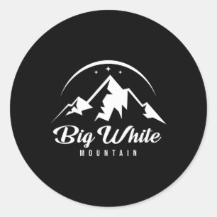 Grote Witte Berg Canada Ski Resort Skiën Snowbo Ronde Sticker