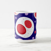 Grote witte bloedcel patroon koffie Mok (Center)