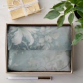 Grote Witte Bloemen Scroll Stijl Bladeren en Steng Tissuepapier (Geschenk)
