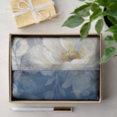 Grote Witte Bloemrijke Pauw Decoupage Tissuepapier (Geschenk)