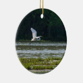 Grote witte bocht keramisch ornament (Rechts)