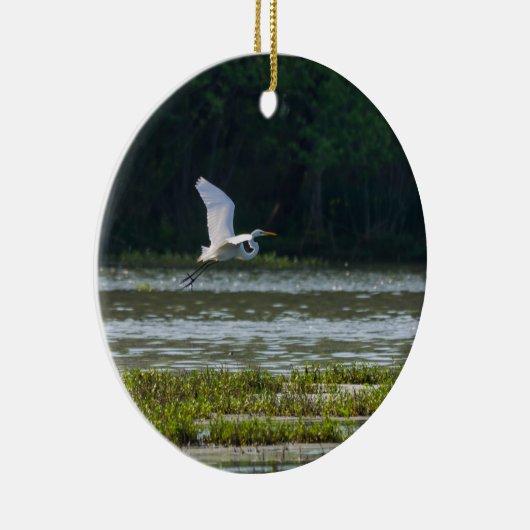 Grote witte bocht keramisch ornament (Rechts)