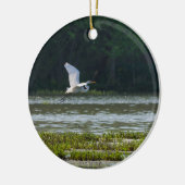 Grote witte bocht keramisch ornament (Links)