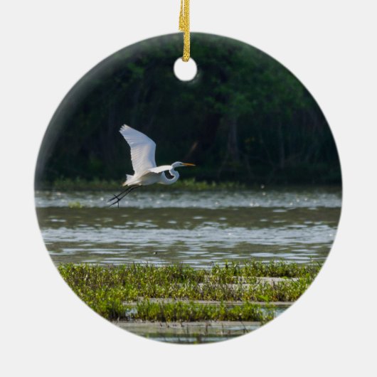 Grote witte bocht keramisch ornament (Achterkant)