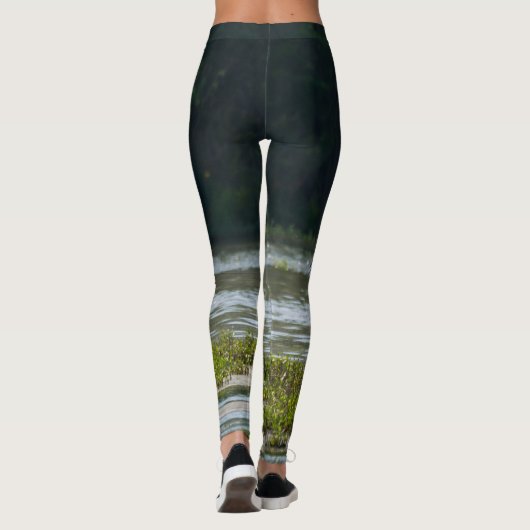 Grote witte bocht leggings (Achterkant)