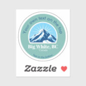 Grote Witte Brits-Columbia Canada Blauwe Berg Sticker (Vel)
