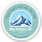 Grote Witte Brits-Columbia Canada Blauwe Berg Sticker (Voorkant)