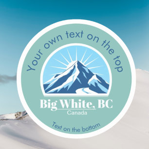 Grote Witte Brits-Columbia Canada Blauwe Berg Sticker