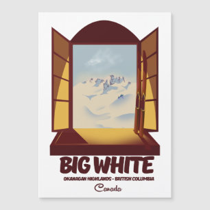 Grote Witte Brits-Columbia Canada ski-poster