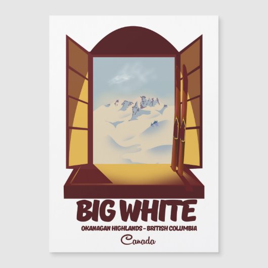 Grote Witte Brits-Columbia Canada ski-poster (Voorkant)