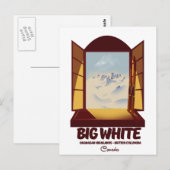 Grote Witte Brits-Columbia Canada ski-poster Briefkaart (Voorkant / Achterkant)