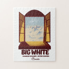 Grote Witte Brits-Columbia Canada ski-poster Legpuzzel