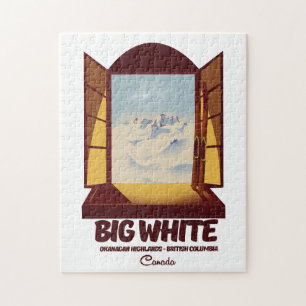 Grote Witte Brits-Columbia Canada ski-poster Legpuzzel