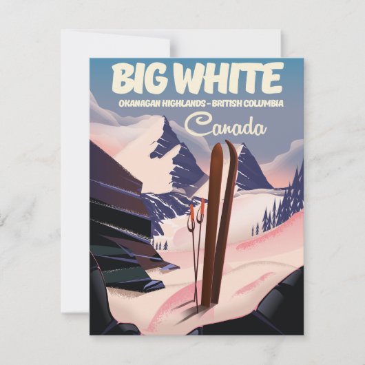 Grote Witte Brits-Columbia Canada skiën. (Voorkant)