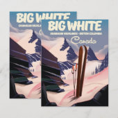 Grote Witte Brits-Columbia Canada skiën. (Voorkant / Achterkant)