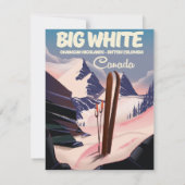 Grote Witte Brits-Columbia Canada skiën. (Achterkant)