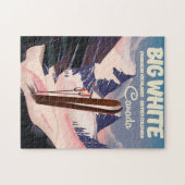 Grote Witte Brits-Columbia Canada skiën. Legpuzzel (Horizontaal)