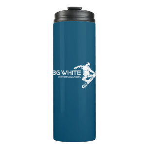 Grote witte Brits-Columbia snowboarder Thermosbeker