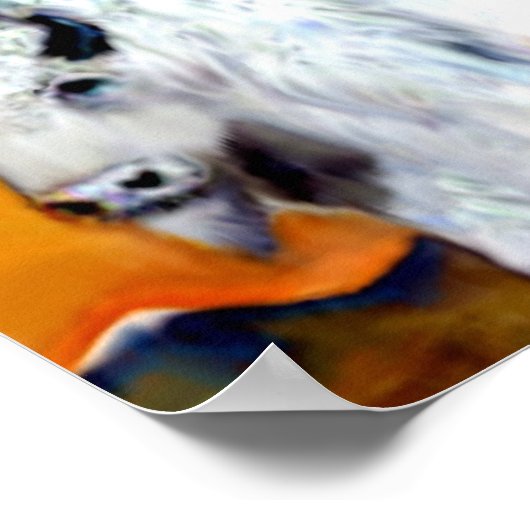 Grote witte buffel poster (Hoek)