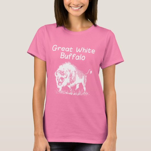 Grote witte buffel t-shirt (Voorkant)