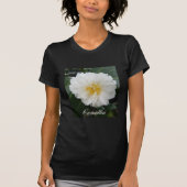 Grote witte camelia bloem t-shirt (Voorkant)