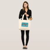 Grote witte Canvas tas (Voorkant (model))