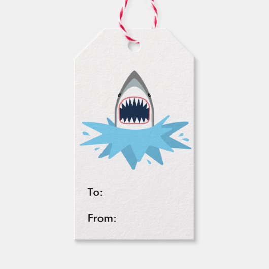 Grote witte Cartoon Cadeaulabel (Voorkant)