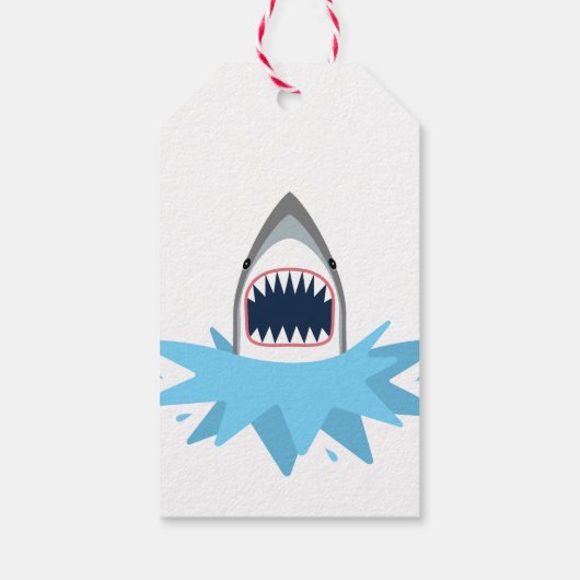 Grote witte Cartoon Cadeaulabel (Achterkant)