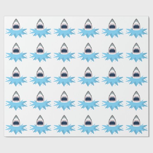 Grote witte Cartoon Cadeaupapier (Vlak)