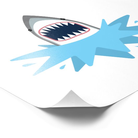 Grote witte Cartoon Foto Afdruk (Hoek)