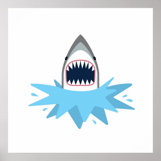 Grote witte Cartoon Poster (Voorkant)