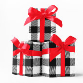 Grote witte en zwarte Chevron Buffalo Pset Cadeaupapier